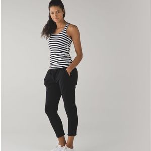 Lululemon Cool Racerback Apex Stripe Black White